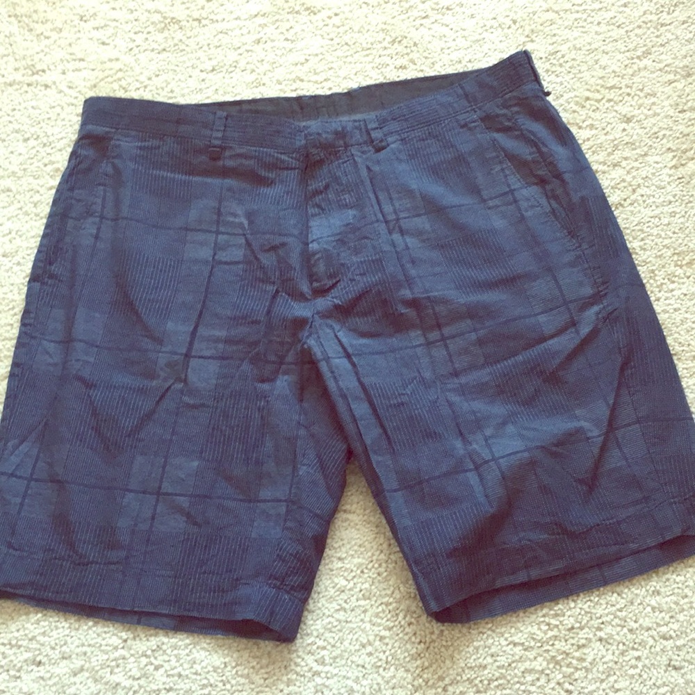 Navy blue checkered shorts